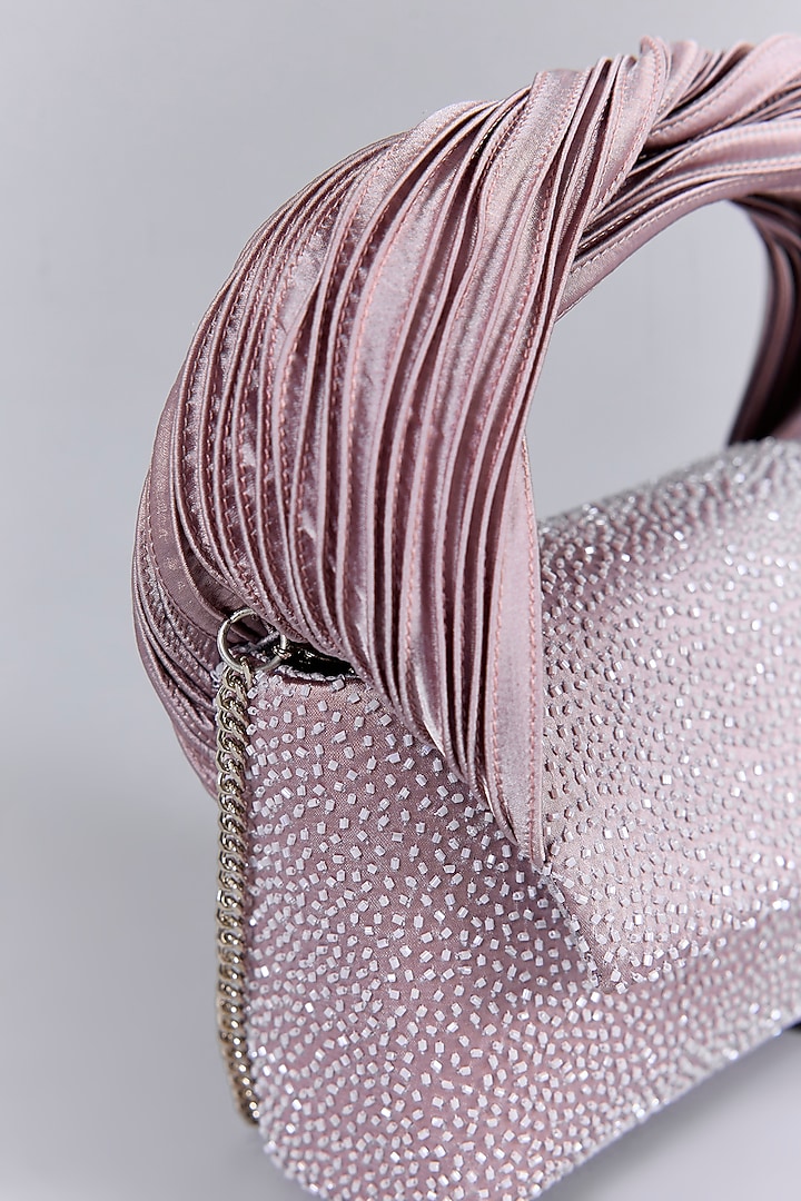 Lilac Faux Leather Clutch by Doux Amour at Pernia's Pop Up Shop