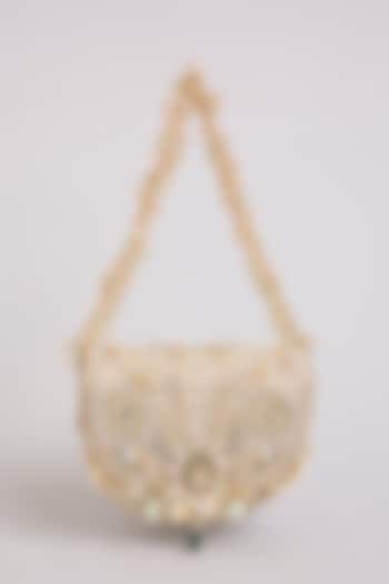 Gold & Silver Recycled Poly Satin Mini Bag by Doux Amour at Pernia's Pop Up Shop