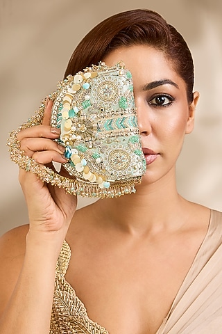 Jade Microfiber Crystal Mini Bag by Doux Amour
