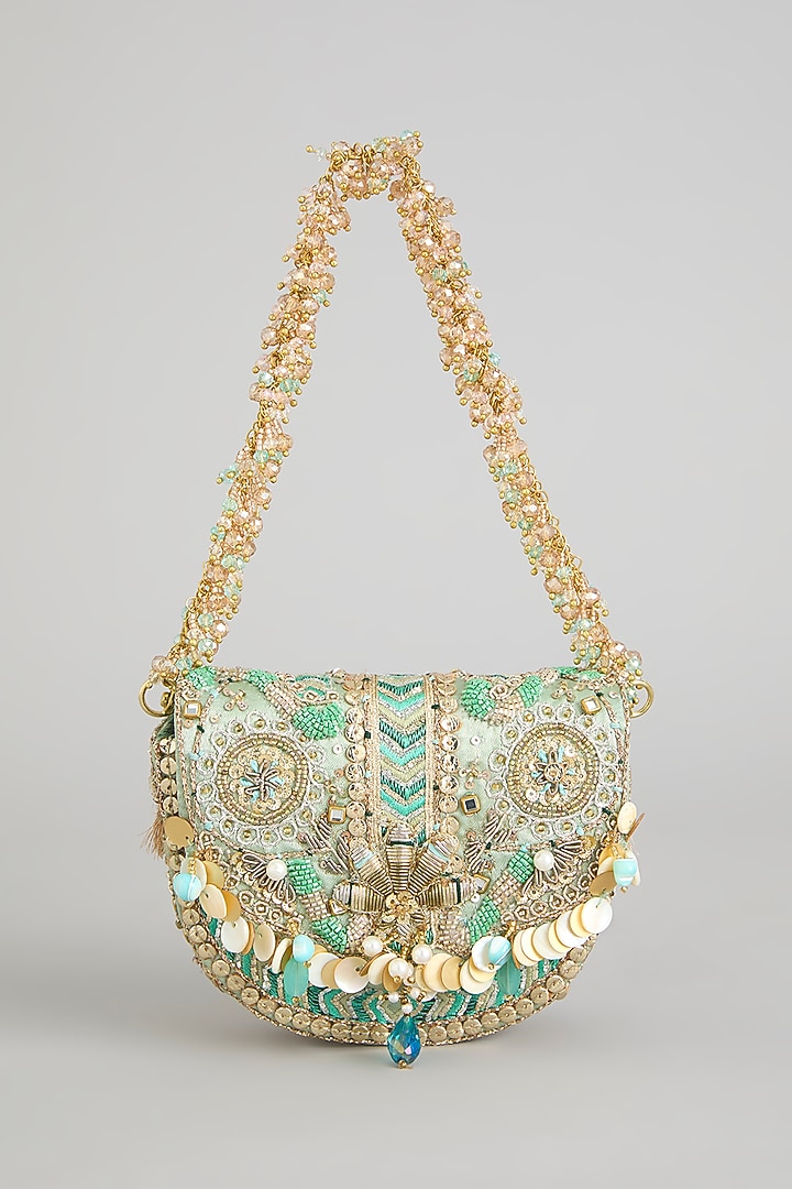 Jade Microfiber Crystal Mini Bag by Doux Amour at Pernia's Pop Up Shop