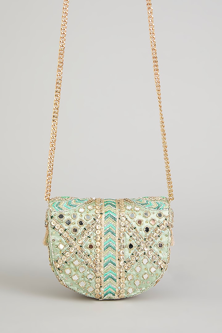 Jade Microfiber Crystal Mini Bag by Doux Amour at Pernia's Pop Up Shop