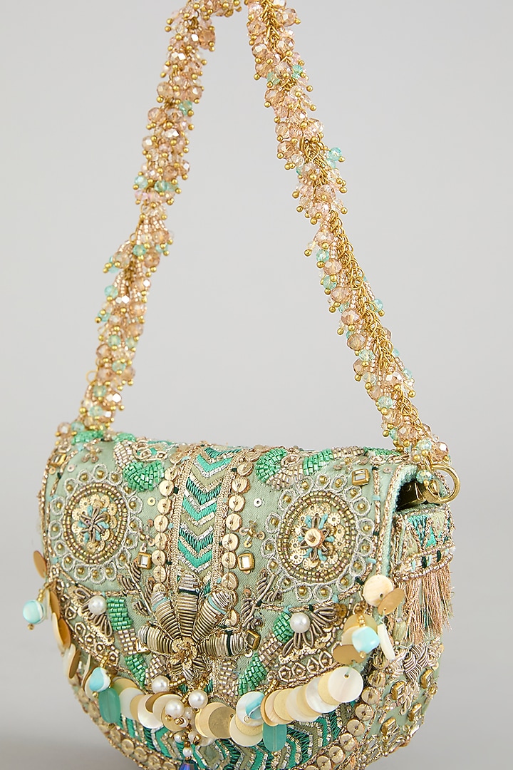 Jade Microfiber Crystal Mini Bag by Doux Amour at Pernia's Pop Up Shop