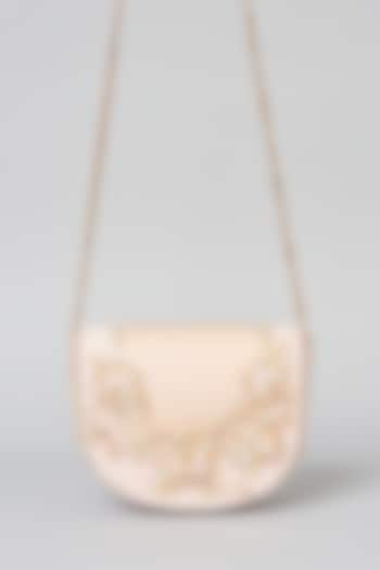 Powder Pink Hand Embroidered Hand-Sewn Clutch by Doux Amour