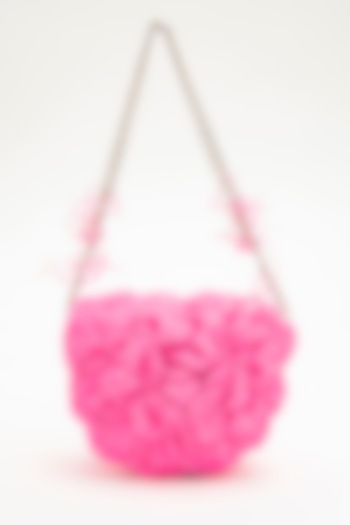 Pink Japanese Bead Embroidered Clutch by Doux Amour at Pernia's Pop Up Shop