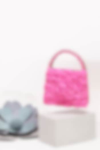 Pink Japanese Bead Embroidered Clutch by Doux Amour at Pernia's Pop Up Shop