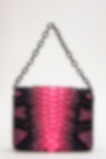 Pink Japanese Bead Embroidered Clutch by Doux Amour at Pernia's Pop Up Shop