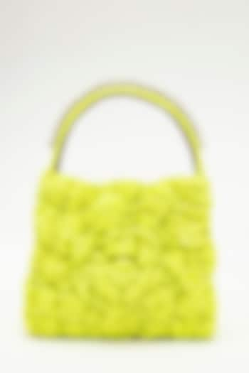 Yellow Japanese Bead Embroidered Clutch by Doux Amour at Pernia's Pop Up Shop