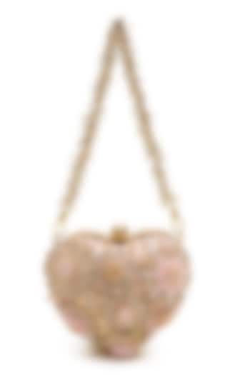 Blush Bugle Beads & Crystal Clutch by Doux Amour at Pernia's Pop Up Shop