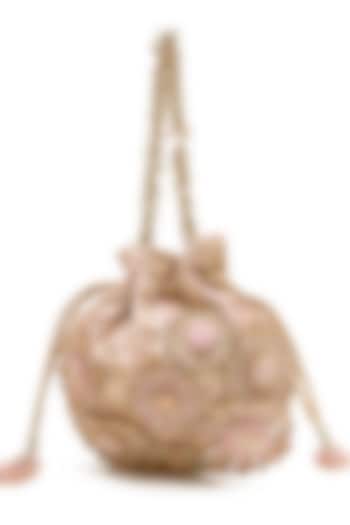 Blush Bugle Beads & Crystal Potli by Doux Amour at Pernia's Pop Up Shop