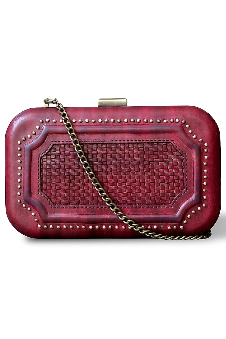 Ruby Red Hand Painted Clutch by Doux Amour at Pernia's Pop Up Shop