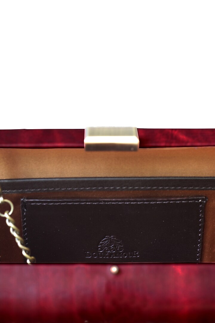 Ruby Red Hand Painted Clutch by Doux Amour at Pernia's Pop Up Shop