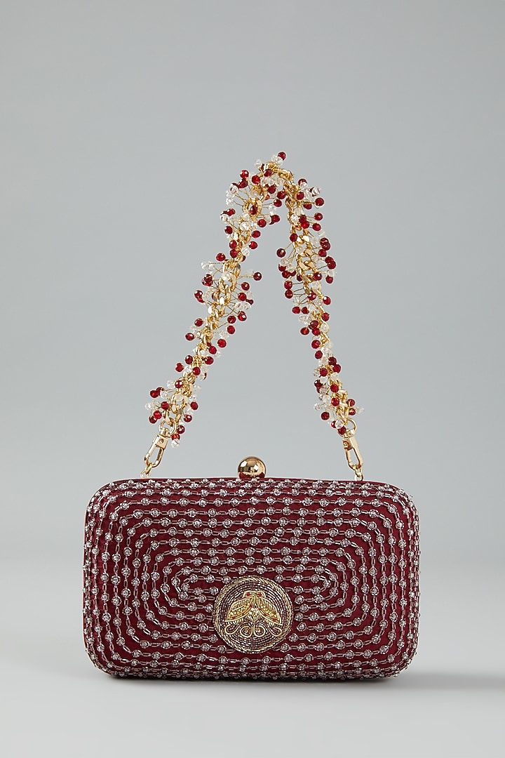 Ruby Embellished Clutch Bag by Doux Amour at Pernia's Pop Up Shop
