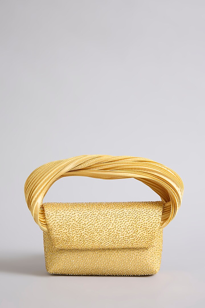Gold-Silver Hand Embroidered Clutch by Doux Amour at Pernia's Pop Up Shop