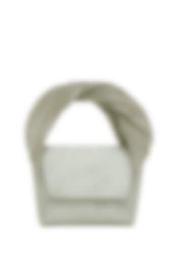 Silver Crystal Hand Embroidered Clutch by Doux Amour at Pernia's Pop Up Shop