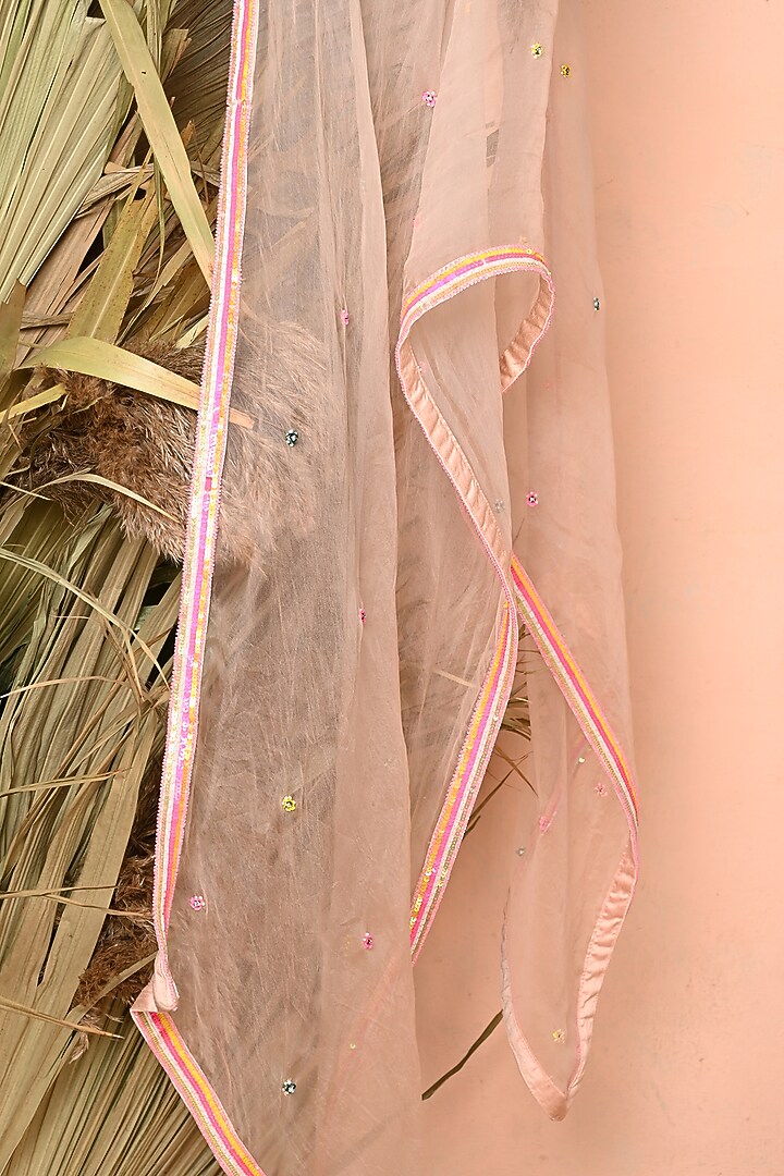 Ivory Chanderi Lehenga Set For Girls by Daddys Princess by Priyanka Jain at Pernia's Pop Up Shop