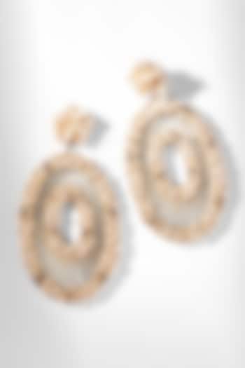 Gold Glass Beaded Dangler Earrings by Deepa Gurnani at Pernia's Pop Up Shop