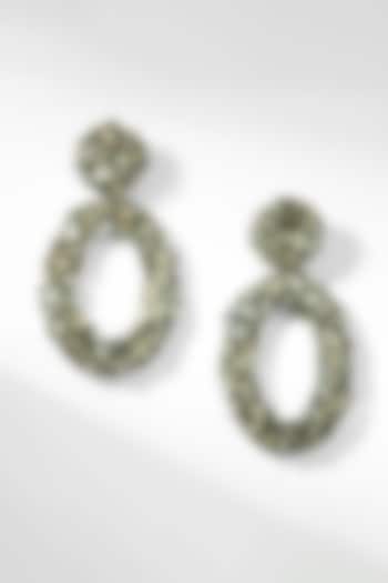 Black Glass Beaded Dangler Earrings by Deepa Gurnani at Pernia's Pop Up Shop