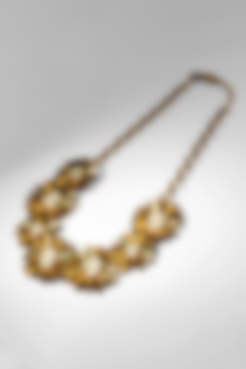 Gold Glass Beaded Necklace by Deepa Gurnani at Pernia's Pop Up Shop