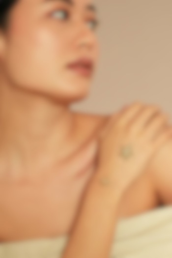 Gold Glass Beaded Hathphool by Deepa Gurnani at Pernia's Pop Up Shop