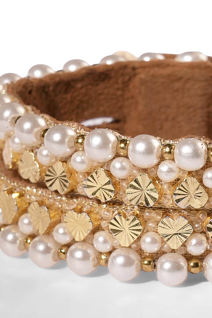 Gold Resin Pearl Bracelet by Deepa Gurnani at Pernia's Pop Up Shop