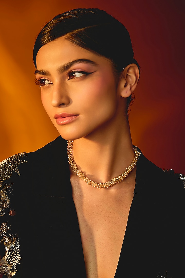 Champagne Glass Beaded Necklace by Deepa Gurnani at Pernia's Pop Up Shop