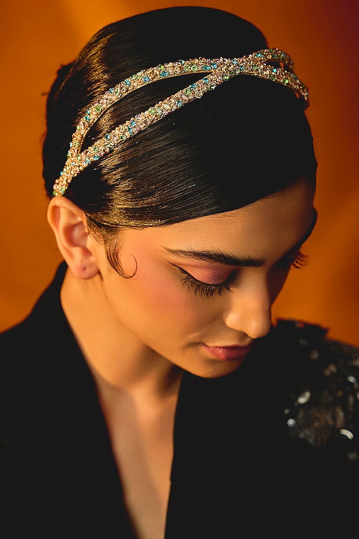 Multi-Colored Glass Beaded Hair Accessory by Deepa Gurnani at Pernia's Pop Up Shop