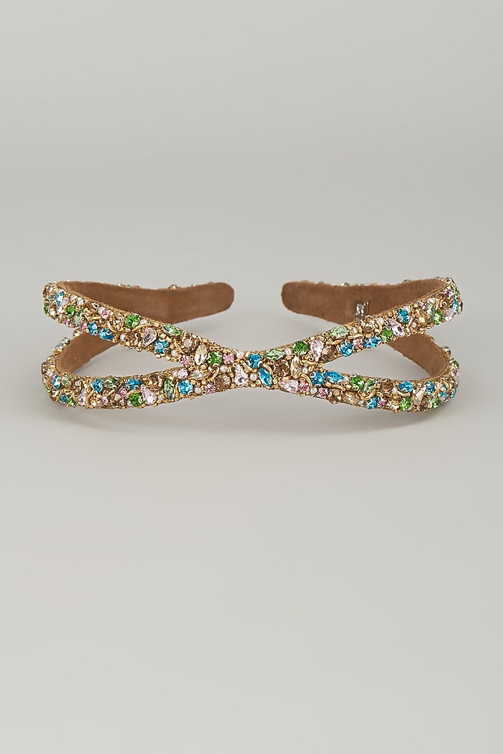 Multi-Colored Glass Beaded Hair Accessory by Deepa Gurnani at Pernia's Pop Up Shop