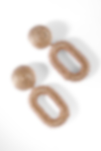 Copper Metallic Thread Dangler Earrings by Deepa Gurnani at Pernia's Pop Up Shop