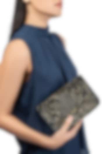 Gold Glass Beaded & Crystal Bag by Deepa Gurnani at Pernia's Pop Up Shop