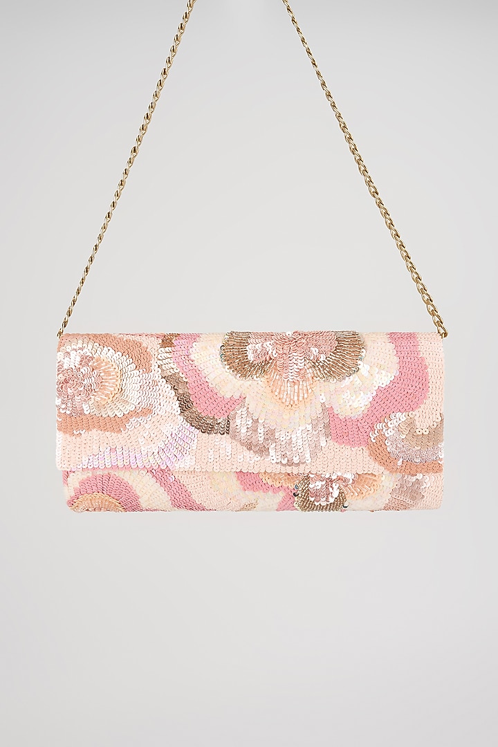 Pink Cotton Glass Beaded Bag by Deepa Gurnani at Pernia's Pop Up Shop