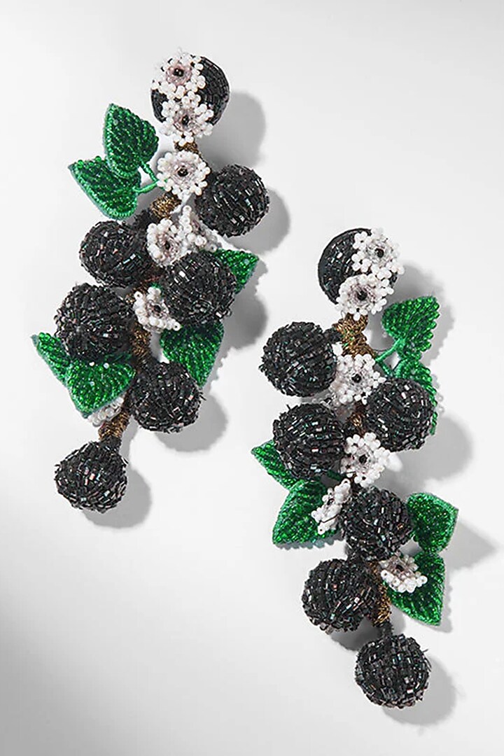 Multi-Colored Glass Beaded Earrings by Deepa Gurnani at Pernia's Pop Up Shop