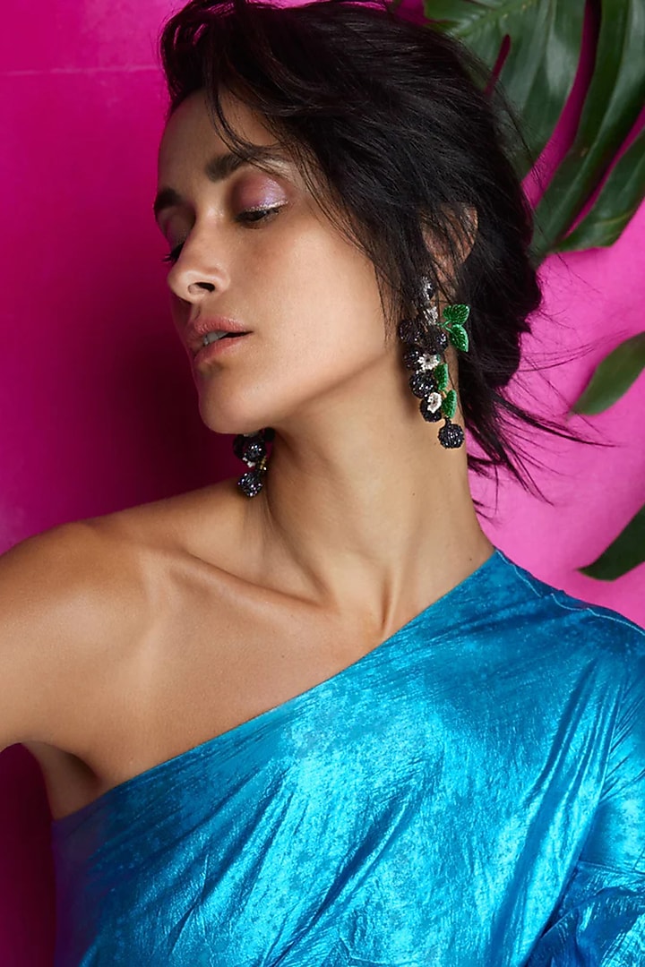 Multi-Colored Glass Beaded Earrings by Deepa Gurnani at Pernia's Pop Up Shop
