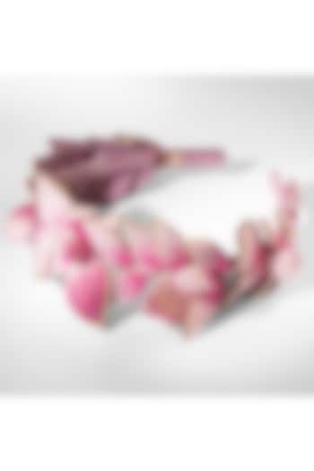 Pink Glass Beaded & Nylon Thread Headband by Deepa Gurnani at Pernia's Pop Up Shop