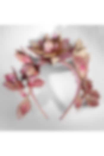 Pink Glass Beaded & Mother Of Pearl Headband by Deepa Gurnani at Pernia's Pop Up Shop