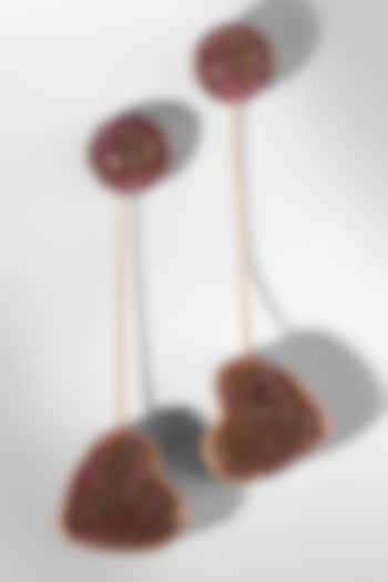 Fuchsia Glass Crystal & Nylon Thread Dangler Earrings by Deepa Gurnani at Pernia's Pop Up Shop