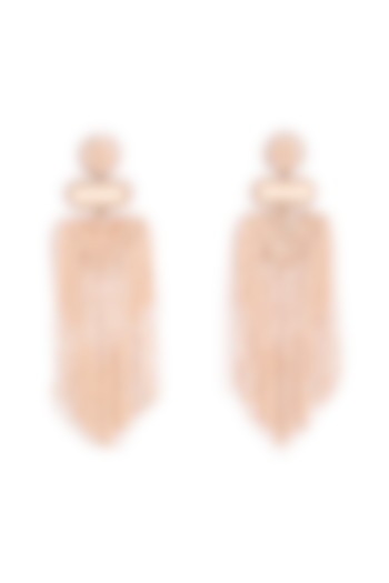 Blush Pink Bead & Crystal Dangler Earrings by Deepa Gurnani at Pernia's Pop Up Shop