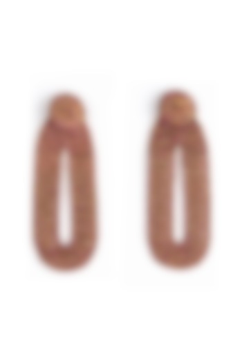 Pink Glass Bead & Crystal Dangler Earrings by Deepa Gurnani at Pernia's Pop Up Shop