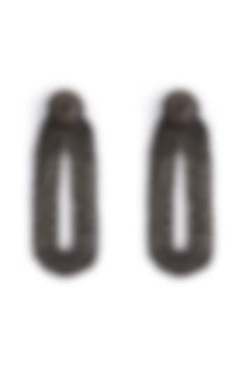 Black Glass Bead & Crystal Dangler Earrings by Deepa Gurnani at Pernia's Pop Up Shop