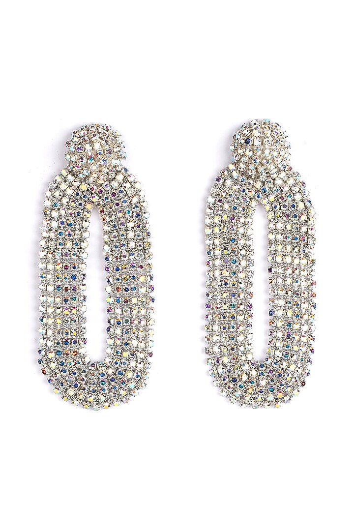 Multi-Colored Glass Bead & Crystal Dangler Earrings by Deepa Gurnani at Pernia's Pop Up Shop