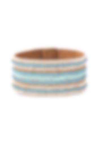 Gold Glass Beaded & Embellished Bracelet by Deepa Gurnani at Pernia's Pop Up Shop