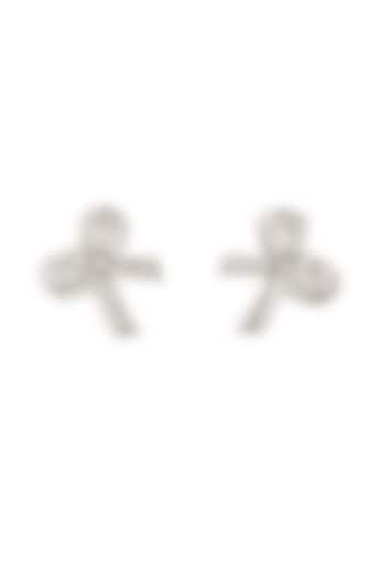 Silver Glass Beaded Stud Earrings by Deepa Gurnani at Pernia's Pop Up Shop