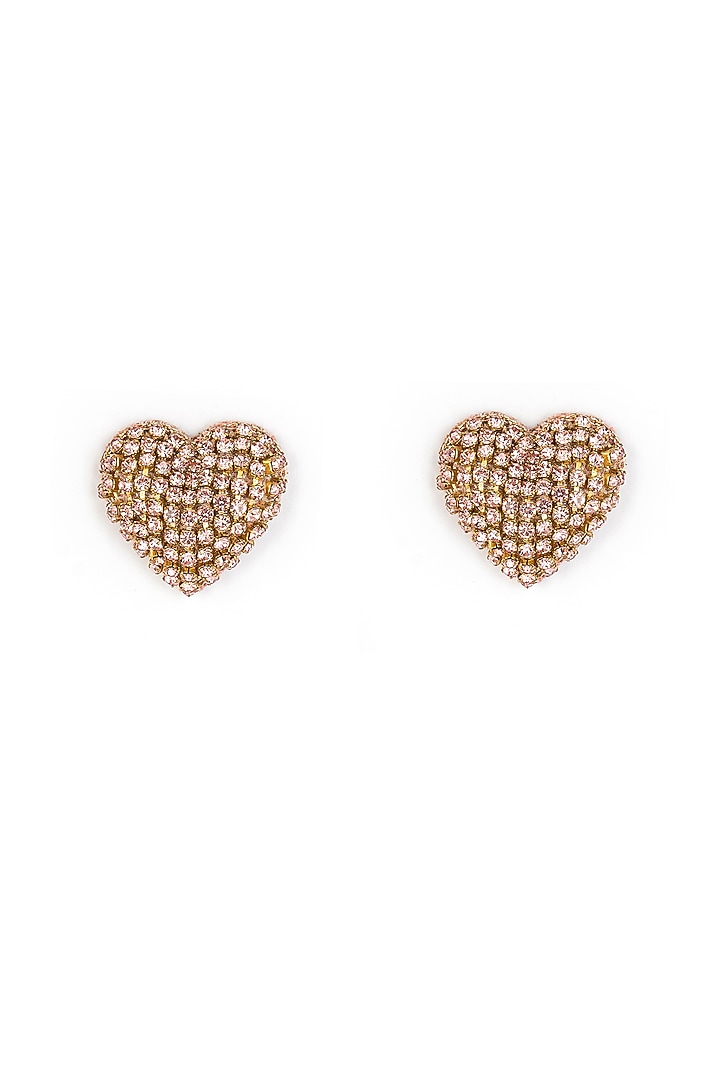 Pink Glass Beaded Stud Earrings by Deepa Gurnani at Pernia's Pop Up Shop