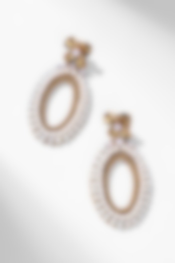 Pink Glass Beaded Dangler Earrings by Deepa Gurnani at Pernia's Pop Up Shop