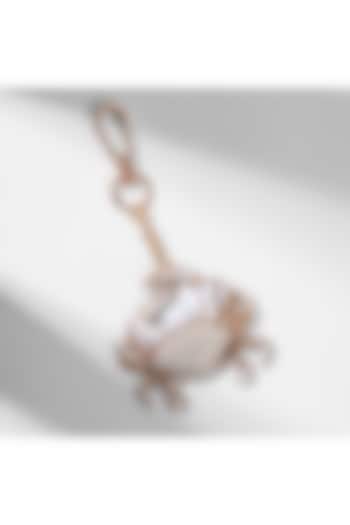 Ivory Glass Beaded Crab Bag Charm by Deepa Gurnani at Pernia's Pop Up Shop