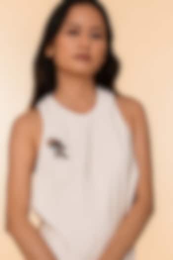 Multi-Colored Glass Beaded Macaw Tropical Brooch by Deepa Gurnani at Pernia's Pop Up Shop