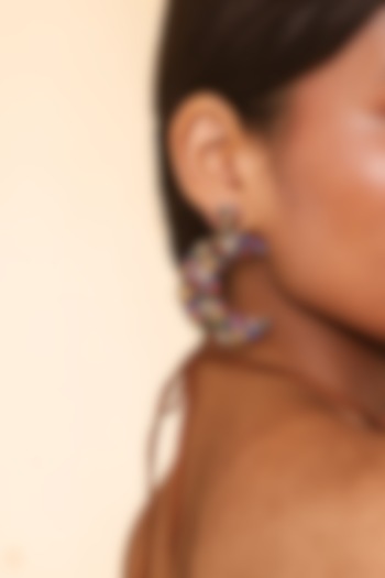 Multi-Colored Glass Beaded Dangler Earrings by Deepa Gurnani at Pernia's Pop Up Shop