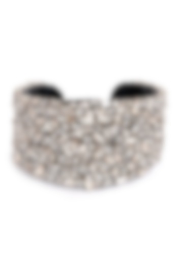 Gunmetal Glass Beaded Bracelet by Deepa Gurnani at Pernia's Pop Up Shop