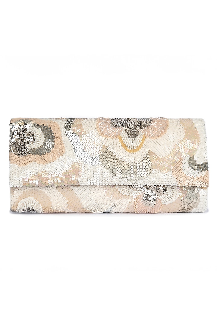 Ivory Glass Beaded Clutch by Deepa Gurnani at Pernia's Pop Up Shop