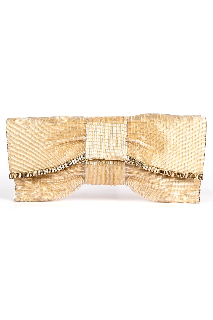 Gold Glass Beaded Clutch by Deepa Gurnani at Pernia's Pop Up Shop