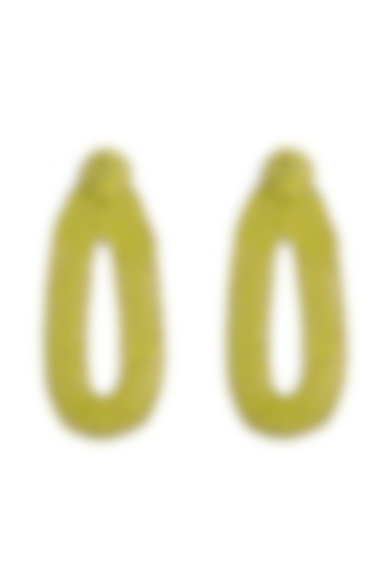 Yellow Glass Beaded Dangler Earrings by Deepa Gurnani at Pernia's Pop Up Shop